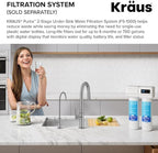 KRAUS Oletto Single Handle Drinking Water Filter Faucet for or Water Filtration System in Matte Black, FF-103MB
