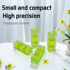 High precision mini bubble, double line small level bubble, three line flat ball household level ruler can be turned 180 degrees (Non-magnetic, 29 * 10 * 10mm（4PCS))