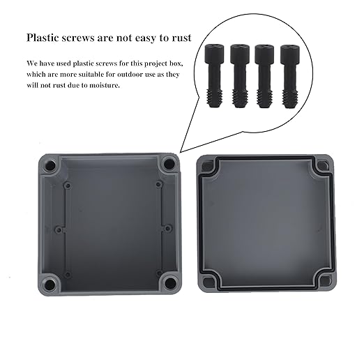 6 Pack Junction Box-4" x 4" x 3" IP65 ABS Plastic Dustproof Waterproof Electrical Box Project Junction Conduit Box for Electrical Outdoor Enclosure