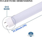 25pcs 3FT 15W T8 Tube Light White Daylight 6000k T8 LED Bulbs Household Lights Ballast Bypass G13 Base 3 Foot Milky Cover Fluorescent Tube lamp Replacement AC100-277V (15w Milky, 25 Count)