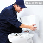 Universal Toilet Tank to Bowl Bolts Kit, Heavy Duty Toilet Bolts, Waterproof Stainless and Rubber Washers Gaskets with Extra Long Nut Screw for Fastening (Silver) (4, Short)