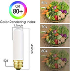 SCOMX 25 Watt T10 Frost Tubular Incandescent Light Bulb, Showcase Lamp, 2700K Soft White, E26 Medium Base, 280 Lumens, 120V (6)