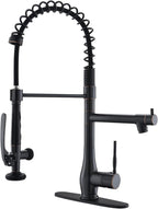 GIMILI Oil Rubbed Bronze Kitchen Faucet with Pull Down Sprayer Single Handle High Pressure Kitchen Sink Faucet Commercial Double-Headed Kitchen Faucets