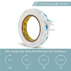 3M Double Sided Tape PE Foam Tape 0.75"×16.5Ft Strong Permanent Adhesive Tape Heavy Duty Waterproof for Home Office Decor Crafts Arts DIY Paint Picture Poster