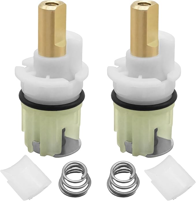 2Pcs RP25513 Faucet Stem, Faucet Repair Kit with RP24096 Cartridge RP4993 Seat and Spring RP24097 Turn Stop1/4, Replace for Fixing Leakage