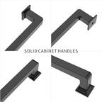 10 Pack 7.5 Inch Matte Black Cabinet Pulls - Kitchen & Dresser Handles