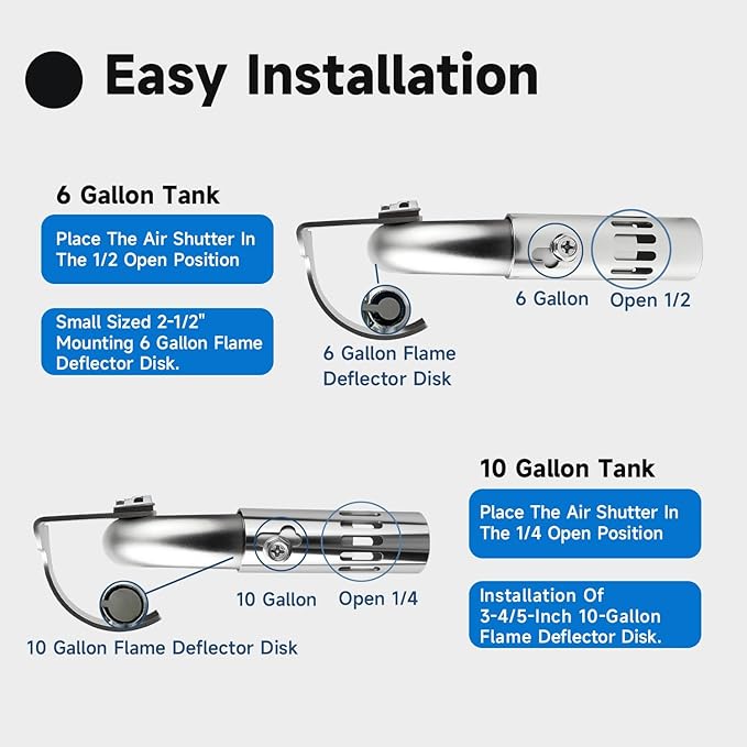 Water Heater Burner Tube Assembly RV Main Burner Parts Compatible With Dometic Atwood 6 and 10 Gallon GH6-7E GH6-8E G6A-6E G6A-7E G6A-8E GCH6A-7E Replace#: 91638 96206 92615 93221
