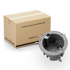 50 PK Round Old Work Electrical Box, 18 Cubic Inch Round Ceiling Electrical Box for Old Work, PVC, ETL Listed to UL514C and UL263, Fire Rated for Two Hours