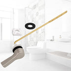 Hibbent Universal Metal Front Mount Toilet Handle Replacement Kit, Brass Toilet Flush Tank Lever with Stainless Steel Flapper Chains for Most Toilets, Brushed Nickel Finish