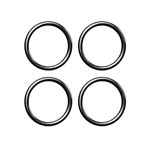 Sink Drain O Ring (4), Plunger Rubber Gasket for 3 Compartment Sink, Replacement O Rings, Complements Twist Waste Valve Drain Stopper