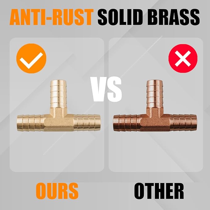 156Pcs Hose Barb Fuel Line Fittings Assortment Kit Barb Splice/Coupler/Female Adapter/Tee/Y Shaped Union/90°Male Elbow Thread 1/8" 3/16" 1/4" 5/16" 3/8" 1/2" Air Hose Fitting with Pipe Clamps for Fuel