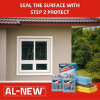 AL-NEW 2 Step Clean & Protect Kit | Clean, Restore, & Protect Your Outdoor Patio Furniture, Garage Doors, Exterior Lights, Window Frames, and More (32 Ounce Kit)
