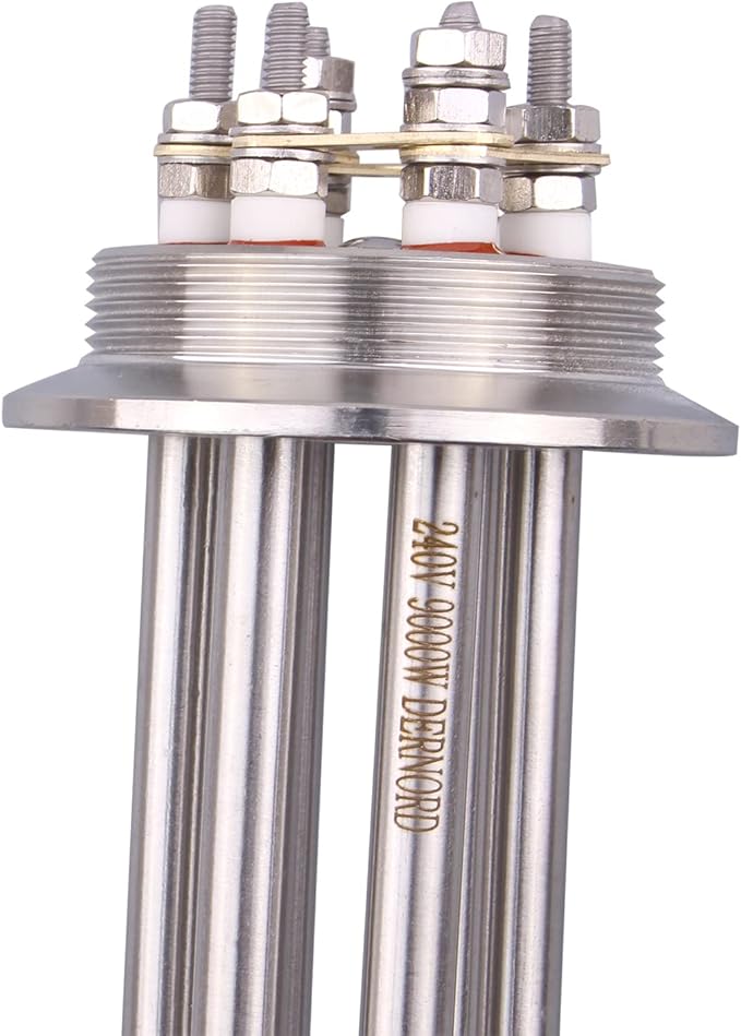 DERNORD 2 Inch Tri-Clamp 240V Water Heating Element Immersion U Type Electrical Brewing Boiler Heater (240V 9000W)
