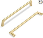 3 Pack 7.5 Inch(192mm) Hole Center Modern Brushed Gold Cabinet Pull Handle Timeless Vanity Drawer Pull Handle Classic Cabinet Hardware for Kitchen Dresser Bathroom, Screws Included, B-Gold(7.5x3)