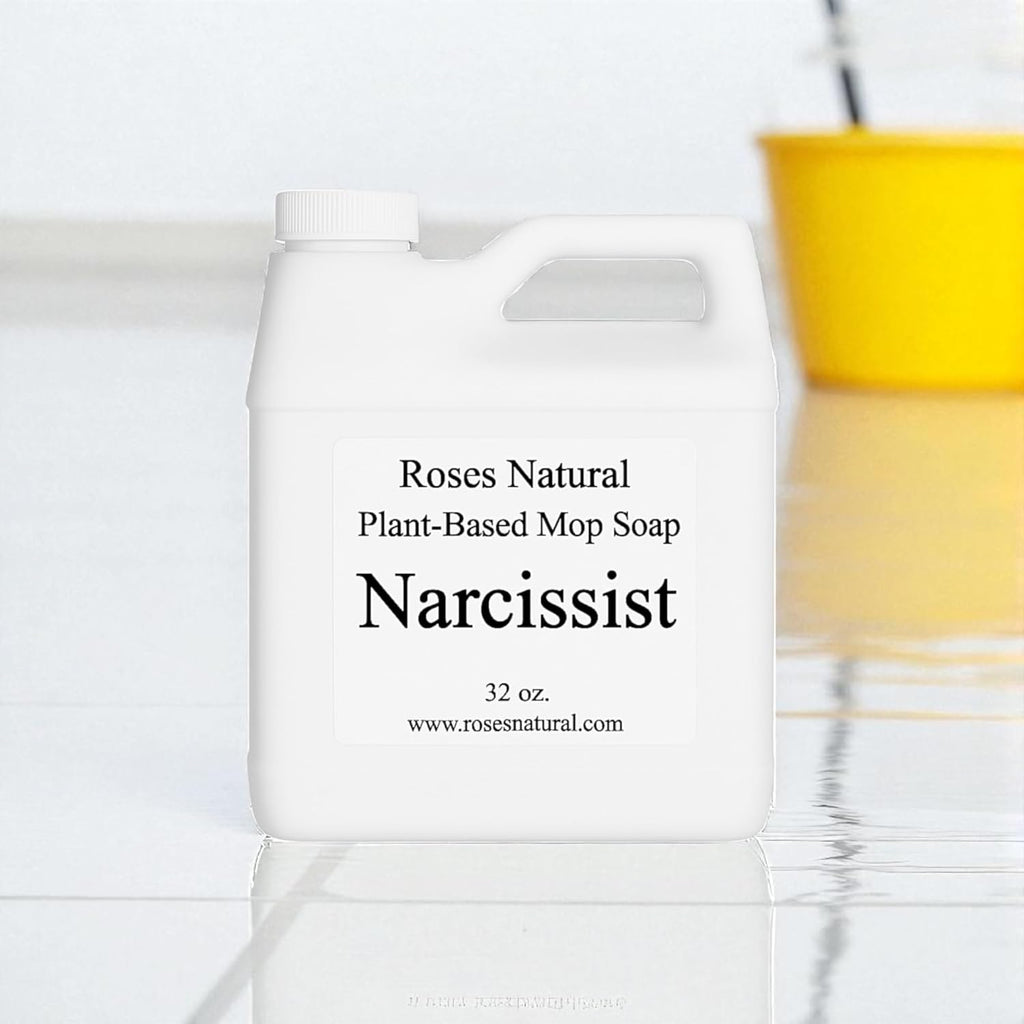 Plant-Based Floor Cleaner Mop Soap – 32 oz | Streak-Free, Highly Scented, Concentrated Mop Solution for Tile, Vinyl, Hardwood & Sealed Floors | Non-Toxic, Eco-Friendly (Narcissist)