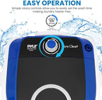Pyle Upgraded Version Portable Washer - Top Loader Portable Laundry, Mini Washing Machine, Quiet Washer, Rotary Controller, 110V - For Compact Laundry, 4.5 Lbs. Capacity, Translucent Tubs