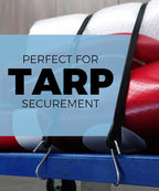 Bungee Cords with Hooks 31" – Heavy Duty Rubber Straps for Trucks, Tarp Tie Downs & Cargo, Outdoor Bungee Straps with Hooks, 10 Pack, 180 lbs Load