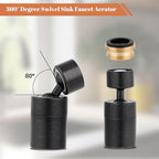 Hibbent Dual-function Faucet Aerator, Big Angle Rotate Kitchen Sink Aerator Sprayer Head 360° Swivel Sink Sprayer Attachment-Oil-Rubbed Bronze