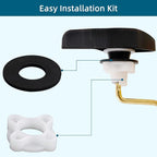 2Pack Universal Side Mount Toilet Handle Replacement Kit Compatible with Kohler K-GP30324-CP/Glacier Bay Toilet with Flapper Chains, Metal Toilet Flusher Lever, Oil Rubbed Bronze