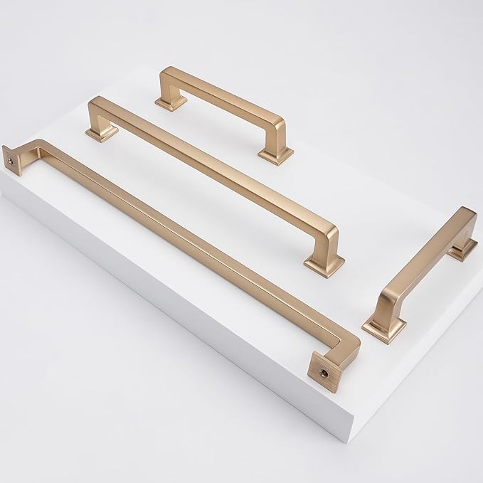 COTYKILEY 6 Pack 10 Inch(256mm) Champagne Bronze Cabinet Handles Champagne Kitchen Cabinet Pulls Cabinet Door Handles Kitchen Cabinet Hardware Cupboard Drawer Pulls Dresser Handles