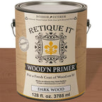 Retique It Wood'n Primer - Paint it then stain it - Stainable Wood Fiber Paint (Dark Wood, X-Large)