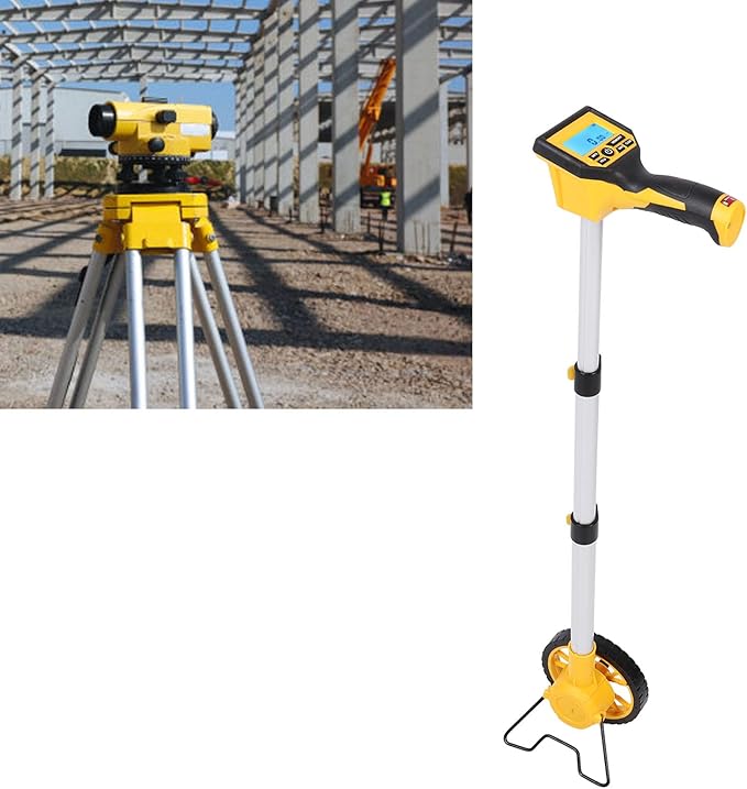 Garosa Measuring Wheel Digital Display with FT, IN, M, CM Measuring Units Switching Telescopic Rolling Measure Wheel with Backlit Display One Key to Reset