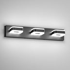 Tipace LED Modern Bathroom Vanity Light Fixtures (3-Light, 23.6-Inch), Acrylic Black Bathroom Wall Lighting Fixtures Over Mirror (Cool White 5500K) with Rotatable Vanity Lights Heads