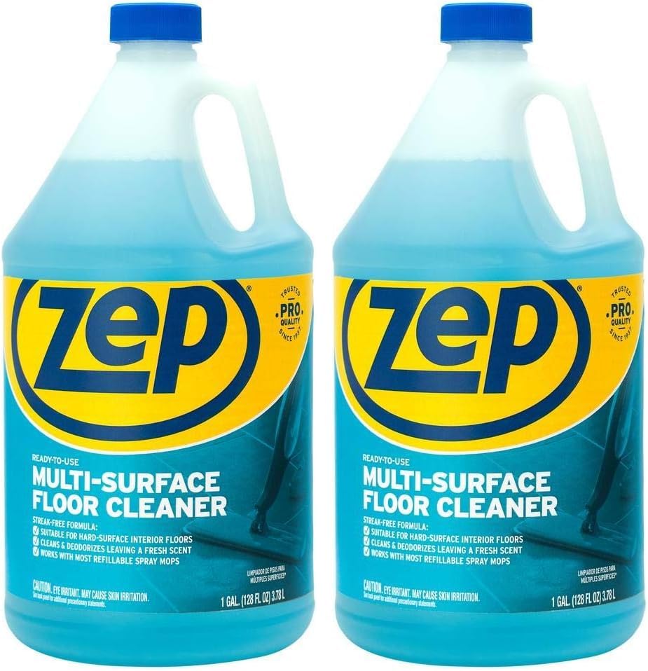 Zep ZUMSF128 Multi Floor Cleaner, 128 oz, Blue, 128 Count (Pack of 2)