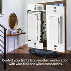 Leviton Decora Smart ELV/LED, Phase Selectable Dimmer Switch, Wi-Fi 2nd Gen, Neutral Wire Required, D2ELV-1BW, White