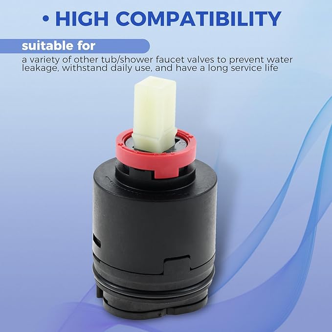 Mgoodoo 40PHF-2 Pressure Balance Cartridge, 40mm Shower Cartridge Replacement Fit for Tub/Shower Faucet Valve
