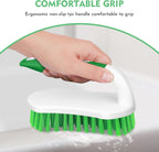 SetSail Scrub Brush, Heavy-Duty Scrub Brushes for Cleaning with Stiff Bristles Cleaning Brush for Shower, Bathroom, Carpet, Kitchen and Bathtub Scrubber - 2 Pack Green