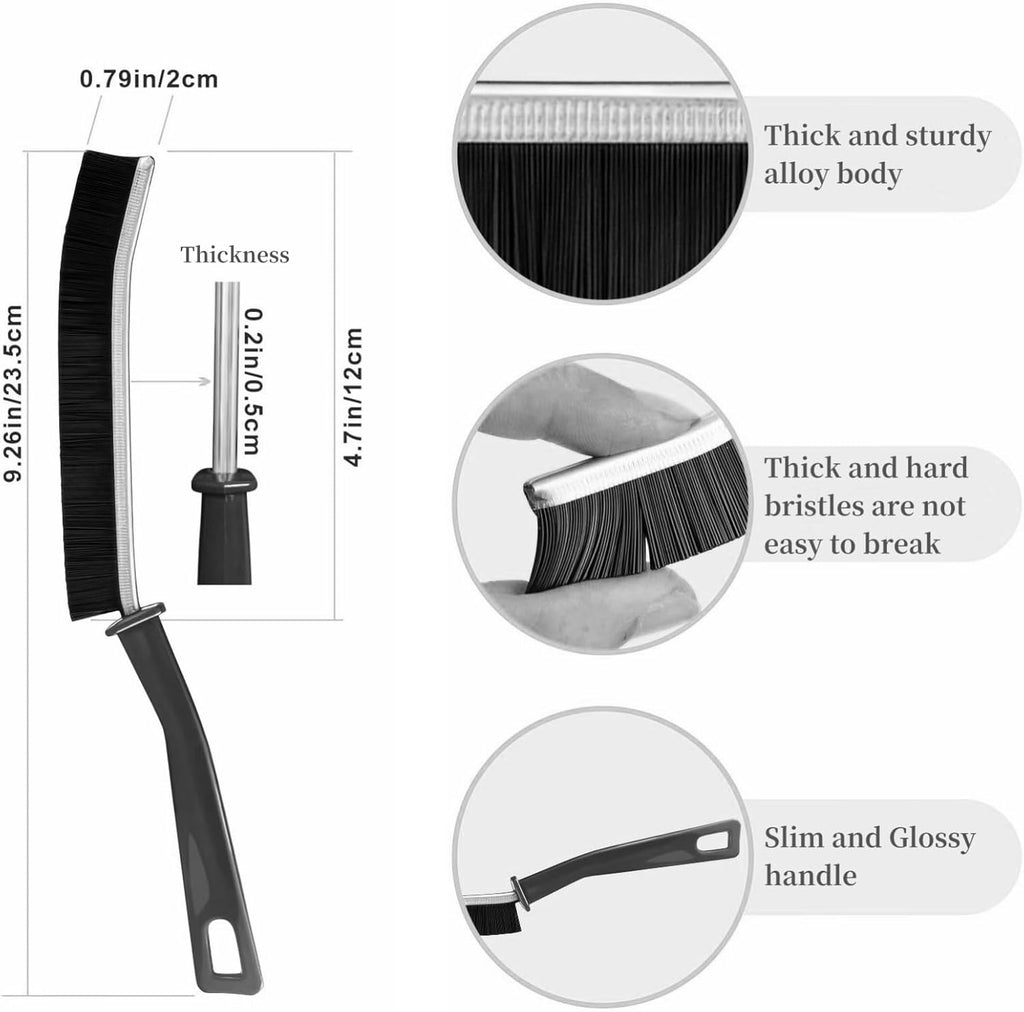 9 PCS Crevice Cleaning Brush,Hard Bristle Crevice Cleaning Brush,Crevice Cleaning Tool is Effective to Clean The Small Gap of Kitchen, tolilet and Windows.