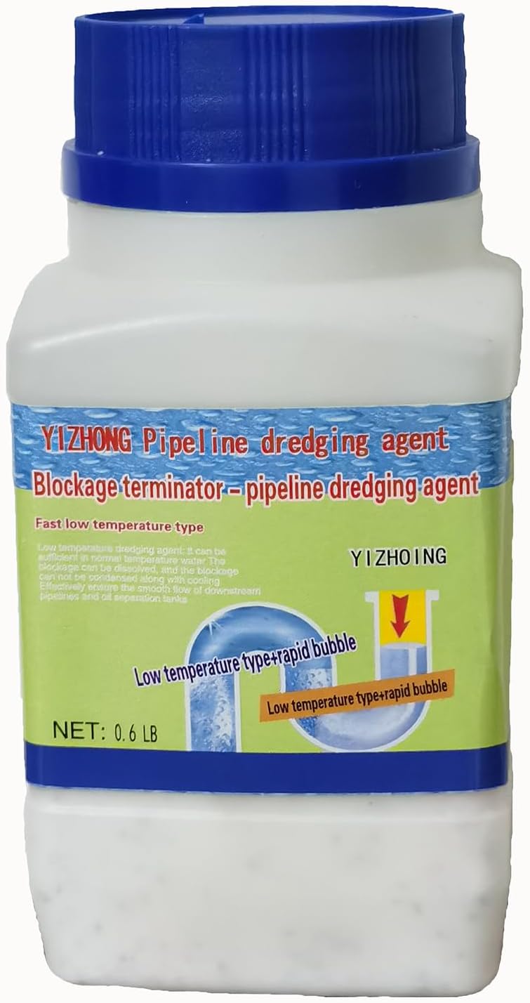 YIZHONG Fast-Acting Drain Cleaner Powder - Powerful Unclogging for Kitchen Sink and Toilet Pipes