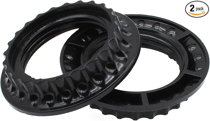 FDXGYH Lamp Shade Collar Ring 2pcs E26 Light Socket Ring Retainer Rings and Replacement Adapter(Black)