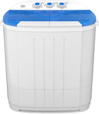 Zynkez Portable Washing Machine, 14Lbs Compact Twin Tub Laundry Washer, Semi-Automatic 9Lbs Washer and 5Lbs Spinner Combo for Apartments, Dorms, RVs