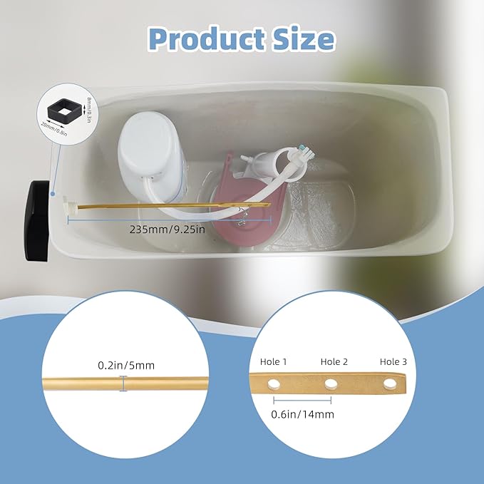 Hibbent Toilet Handle Tank Flush Lever Replacement Compatible with TOTOTHU004-CP Trip Lvr for ST701, CST854, Side Mount Toilet Flush Handle, Toilet Trip Lever, Matte Black