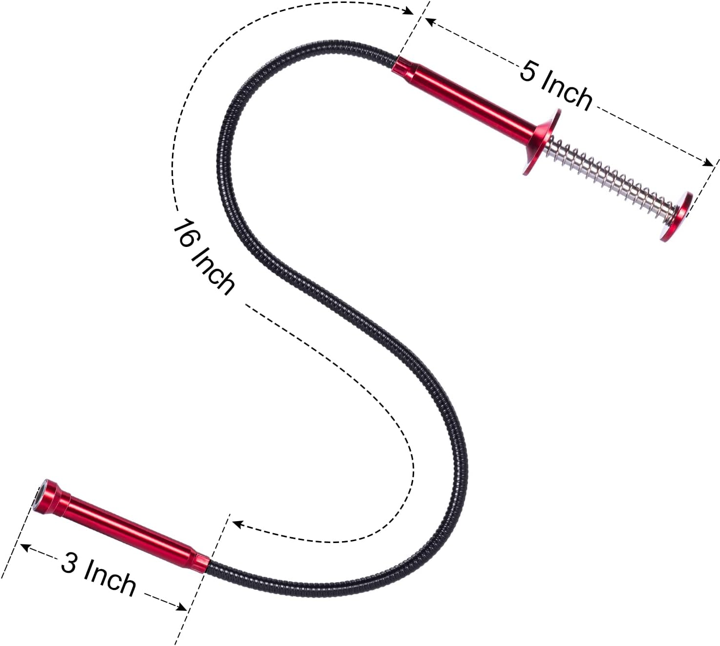 Bendable Flexible Magnetic Pickup Tool, 24'' Four Claw Grabber Tool, Accurate Pick Up In Narrow Space for Engine Bay/Home Sink/Drain/Earring/Keys/Metal Objects (Magnetic orientation)