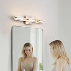 mirrea 20" Brushed Nickel Vanity Lights for Bathroom 3 Light Vanity Lighting Fixtures for Mirror 3 CCT Adjustable LED Vanity Light