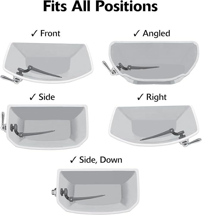 Korky 6021AM StrongARM Metal Tank Lever, Universal to Fit Front Angled Side Left and Right Mount Toilets, Polished Gold, Faucet Style