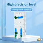 Transparent Rectangular high-Precision T-Shaped Level Integrated Small Household Magnetic Water Level (blue, 95 * 51 * 13mm)