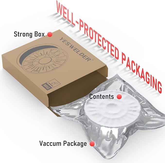 YESWELDER Flux Core Gasless MIG Wire, E71T-GS Mild Carbon Steel .035-Inch Diameter 10-Pound, Strong ABS Plastic Spool Welding Wire