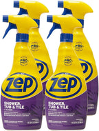 Zep Shower Tub and Tile Cleaner 32 oz ZUSTT32 (Case of 4) - No Scrub Pro Formula Breaks up Tough Buildup on Contact
