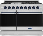 Gordon Ramsay by THOR Kitchen 48 Inch Professional Liquid Propane Range with Tilt Panel Touch Control in Stainless Steel/Navy Blue