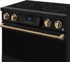 Gordon Ramsay by THOR Kitchen 36 Inch Professional Electric Range with Tilt Panel Touch Control in Black/Bronze