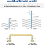 JOY DECOR Cabinet Pulls – 3-3/4 Inch Hole Center, Polished Brass, 2 Pack, Zinc Alloy Cabinet Handles for Drawers & Cupboard – Vintage Style Hardware for Kitchen, Bathroom, Dresser, Furniture Makeover