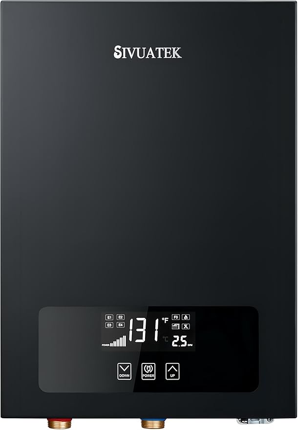 Electric Tankless Water Heater SIVUATEK 18kW, 240V - On-Demand Hot Water for Whole House - ETL Certified, Self Modulating - Compact Design for Easy Installation - for 3 Point of Use Hot Water