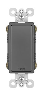 Legrand radiant TM874BKCC6 15 Amp Rocker Wall Switch, 4-Way Decorator Light Switches, Black (1 Count)