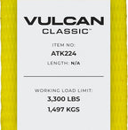 VULCAN Complete Axle Strap Tie Down Kit with Snap Hook Ratchet Straps - Classic Yellow - Includes (4) 22 Inch Axle Straps, (4) 36 Inch Axle Straps, and (4) 8' Snap Hook Ratchet Straps