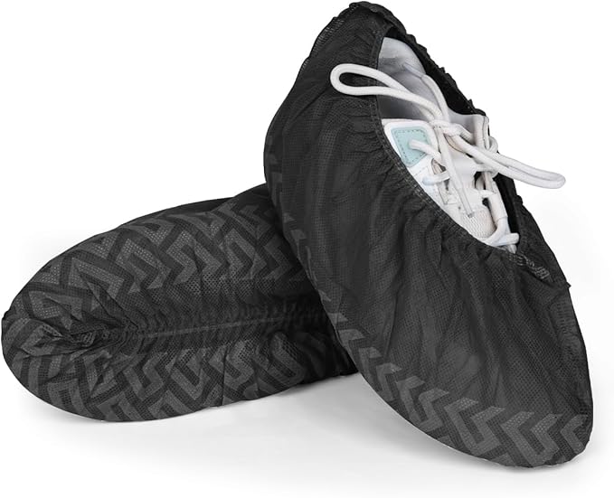 200 Count Shoe Covers Disposable Non-Slip, Premium Cloth Boot Covers, Slip-resistant, Durable, Breathable, Non-toxic, Recyclable