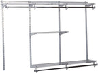 Rubbermaid Configurations Custom Closet Kit, 3-6 Ft. Adjustable Metal Wire Shelving, Titanium Finish, Expandable Organization System, Hardware Included, for Home Closet/Pantry/Laundry/Mudroom